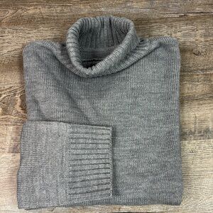 Blue Bucket Men’s Cowl Neck Knit Sweater -Heather Grey Size   XL